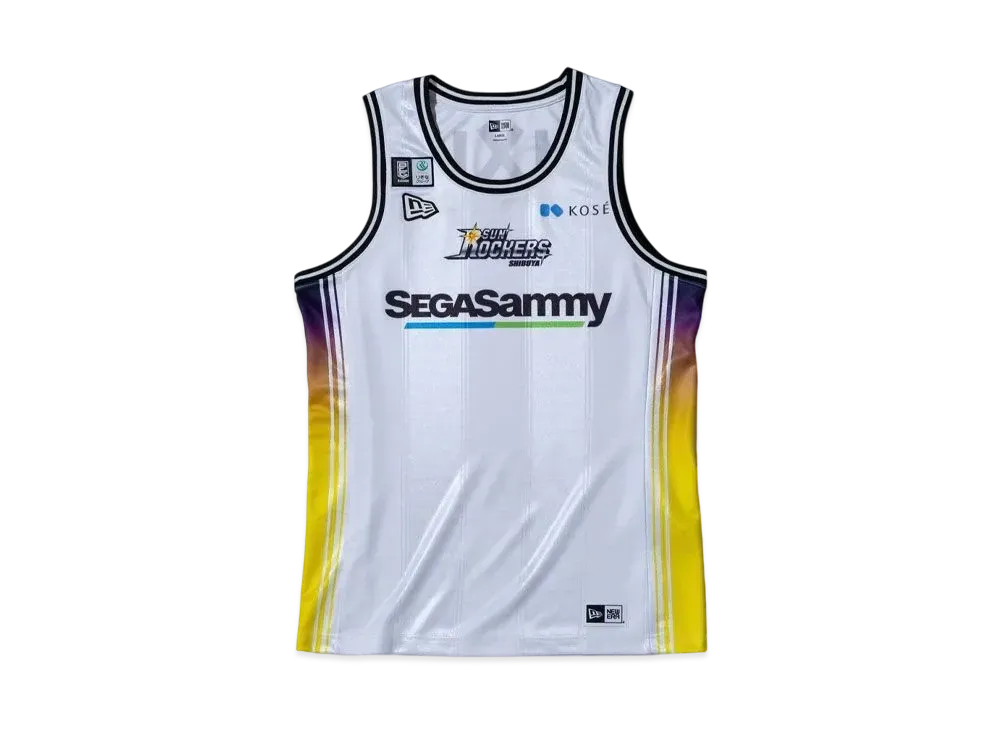 NEW ERA Basketball Game Shirt Sunrockers Shibuya 2024-25 Authentic Uniform Away "White"