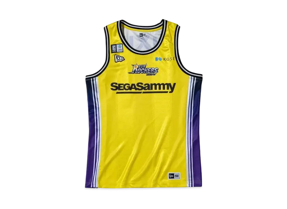 NEW ERA Basketball Game Shirt Sunrockers Shibuya 2024-25 Authentic Uniform Home "Yellow"