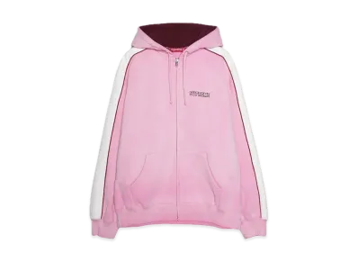 Supreme State Zip Up Hooded Sweatshirt "Washed Pink"