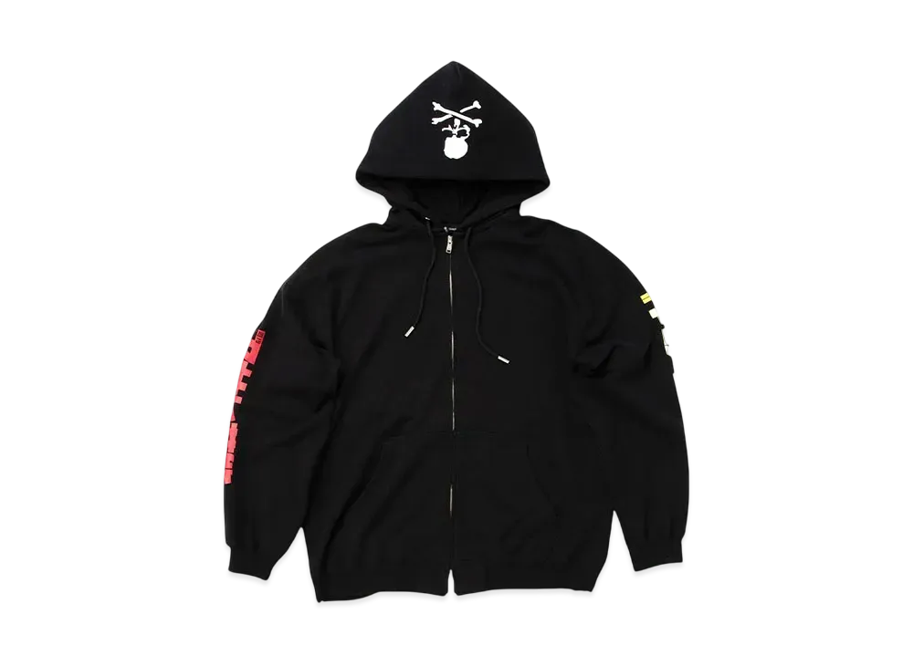 アサヒ芸能 x MASTERMIND /ZIP HOODIE "BLACK"