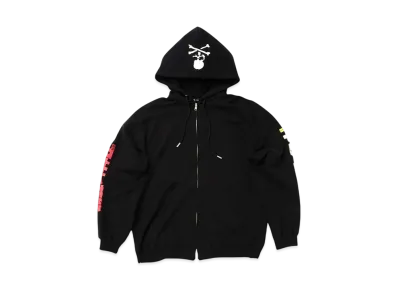 アサヒ芸能 x MASTERMIND /ZIP HOODIE "BLACK"