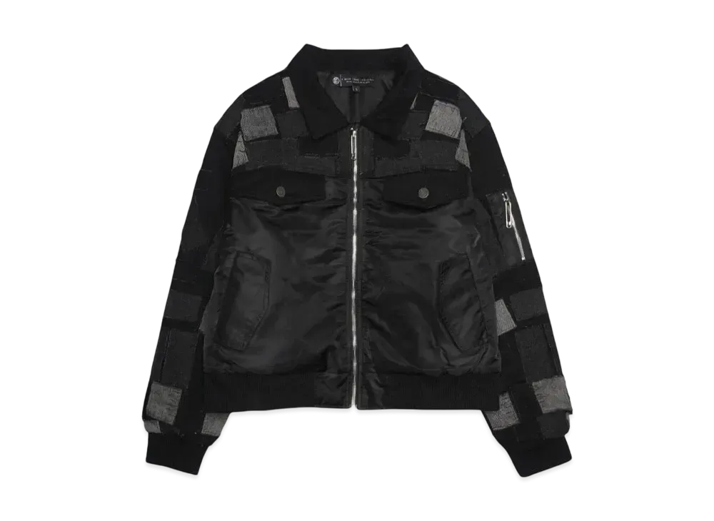A GOOD BAD INFLUENCE Hand Patched Docking Jacket "BLACK"