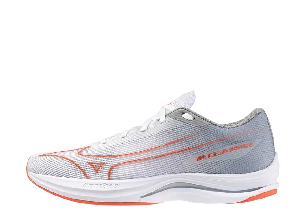 ミズノ ウエーブリベリオンソニック2 "ホワイト/レッド/グレー"