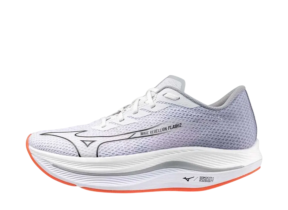 ミズノ ウエーブリベリオンフラッシュ 2 "ホワイト/ブラック/グレー"