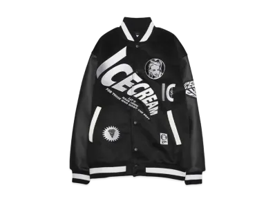 ICECREAM VARSITY JACKET "BLACK"