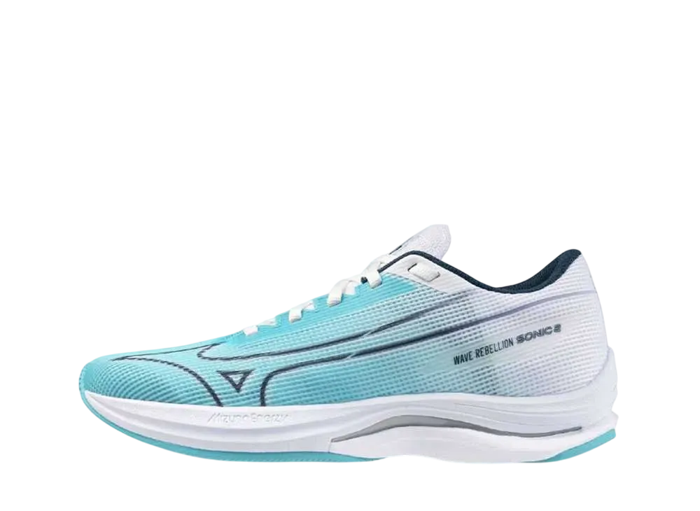 ミズノ ウィメンズ ウエーブリベリオンソニック2 "ブルー/ホワイト"