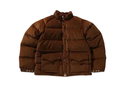 A BATHING APE KAWADA DOWN ITEMS Corduroy Classic Down Jacket (Men) "Brown"