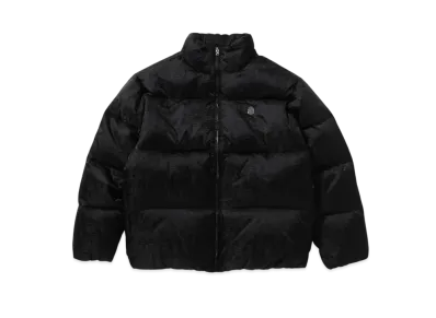 A BATHING APE KAWADA DOWN ITEMS Lux Sport Pattern Jacquard Nylon Down Jacket "Black"