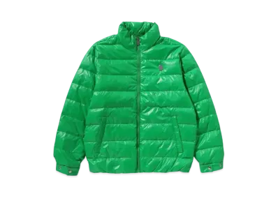 A BATHING APE KAWADA DOWN ITEMS Line Camo Debossed Regular Fit Down Jacket "Green"
