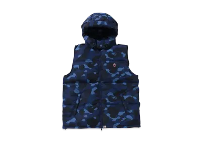 A BATHING APE KAWADA DOWN ITEMS Color Camo Down Vest "Navy"