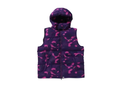 A BATHING APE KAWADA DOWN ITEMS Color Camo Down Vest "Purple"