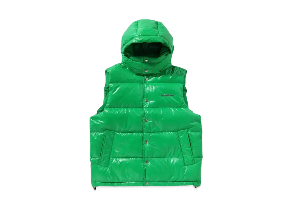 A BATHING APE KAWADA DOWN ITEMS Line Camo Debossed Nylon Down Vest "Green"