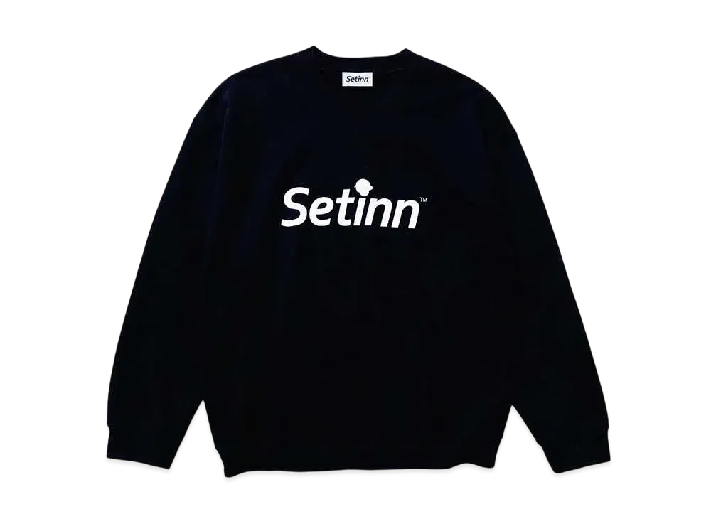 Setinn x paperboy Crew Neck "Black"