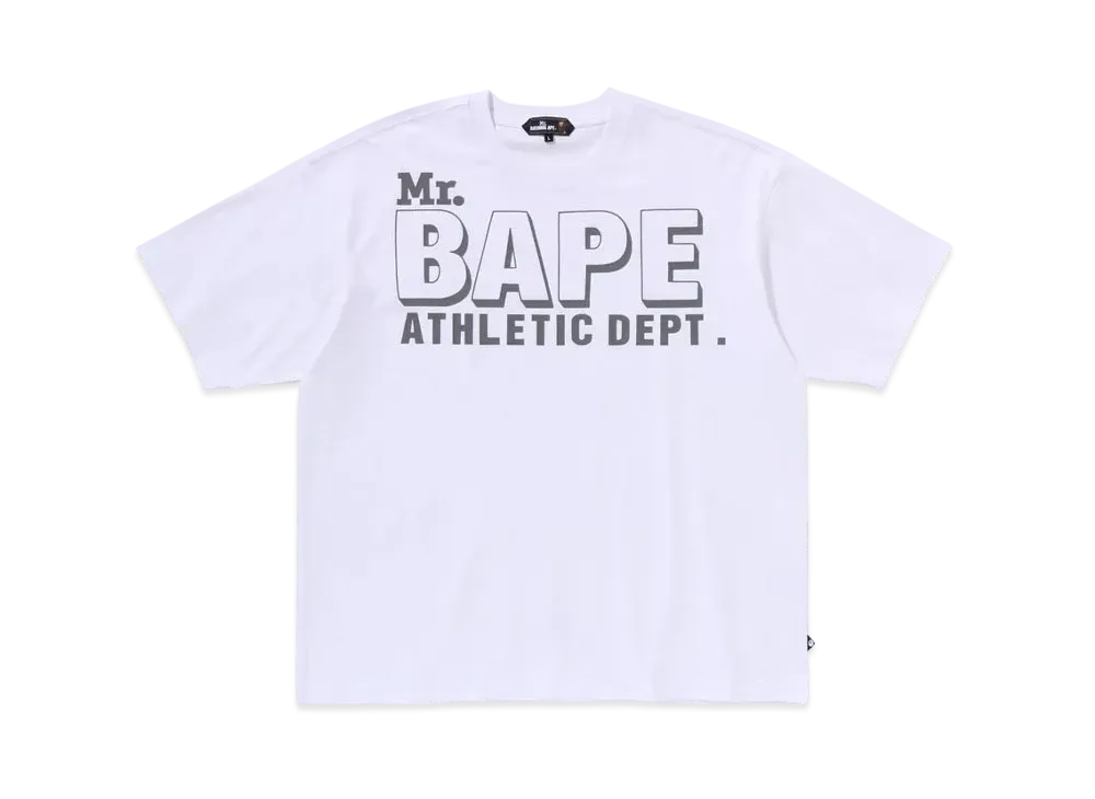 A BATHING APE Mr. BATHING APE 24FW Bape Logo Tee "White"