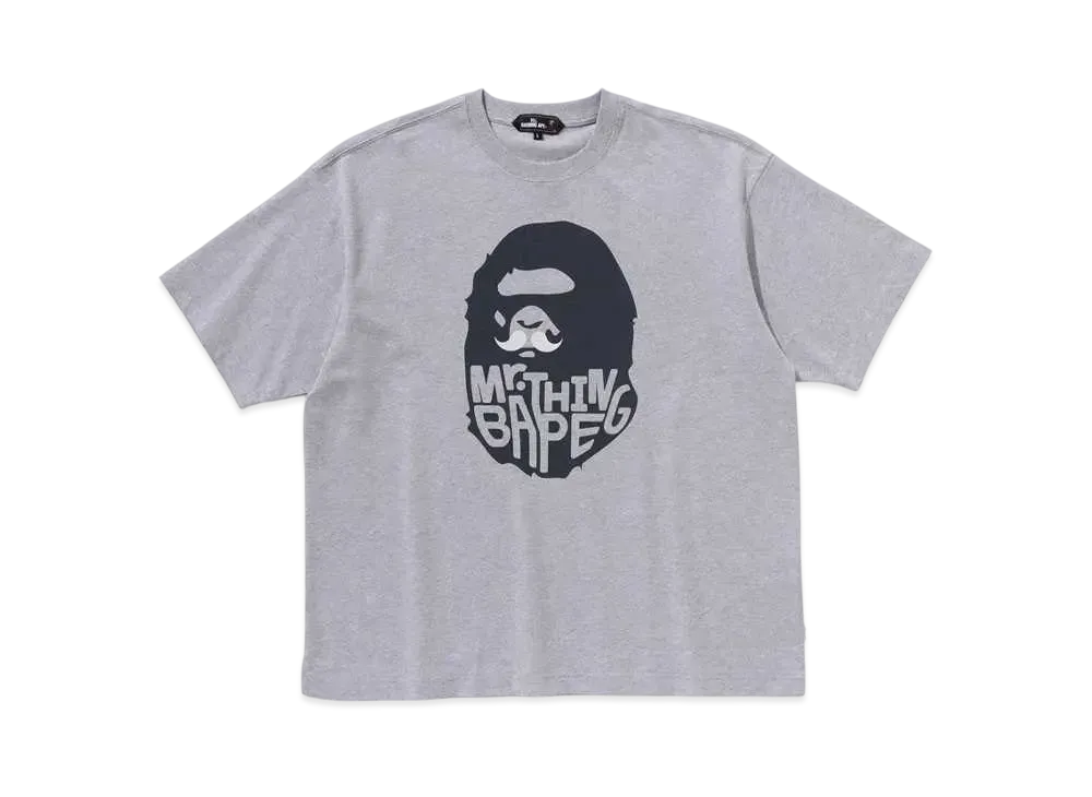 A BATHING APE Mr. BATHING APE 24FW Ape Head Tee "Gray"