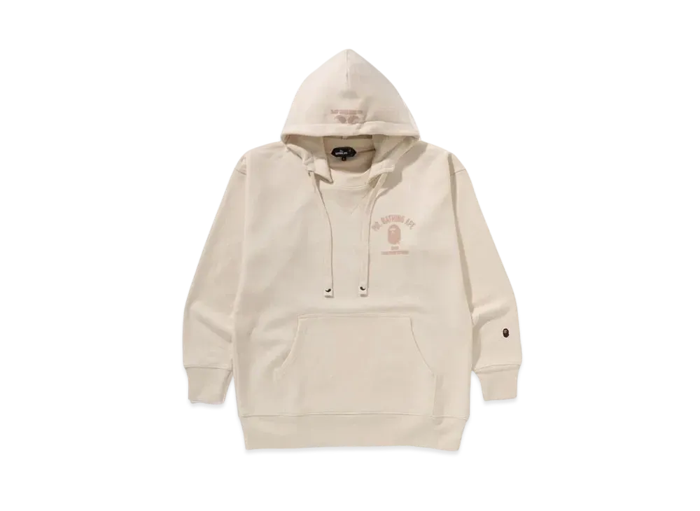 A BATHING APE Mr. BATHING APE 24FW College Pullover Hoodie "Ivory"