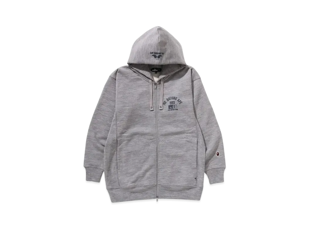A BATHING APE Mr. BATHING APE 24FW Zip Up Pullover Hoodie "Gray"