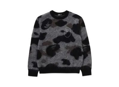 A BATHING APE Mr. BATHING APE 24FW Camo Jacquard Sweater "Black"