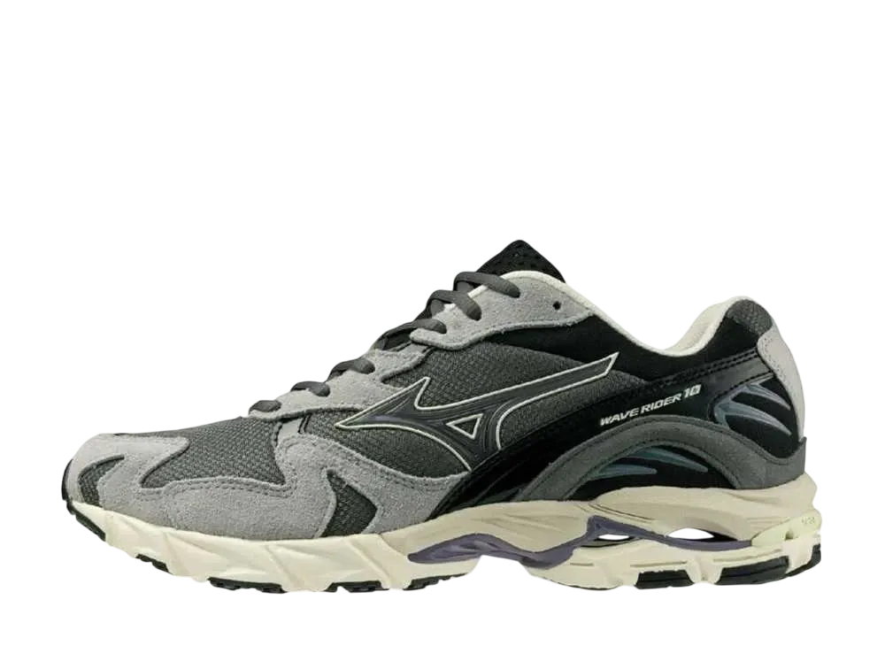 ミズノ ウェーブライダー 10 "ダークグレー/ブラック/ライムイエロー"