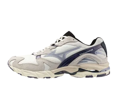 ミズノ ウェーブライダー 10 "オフホワイト/ライトグレー/パープル"