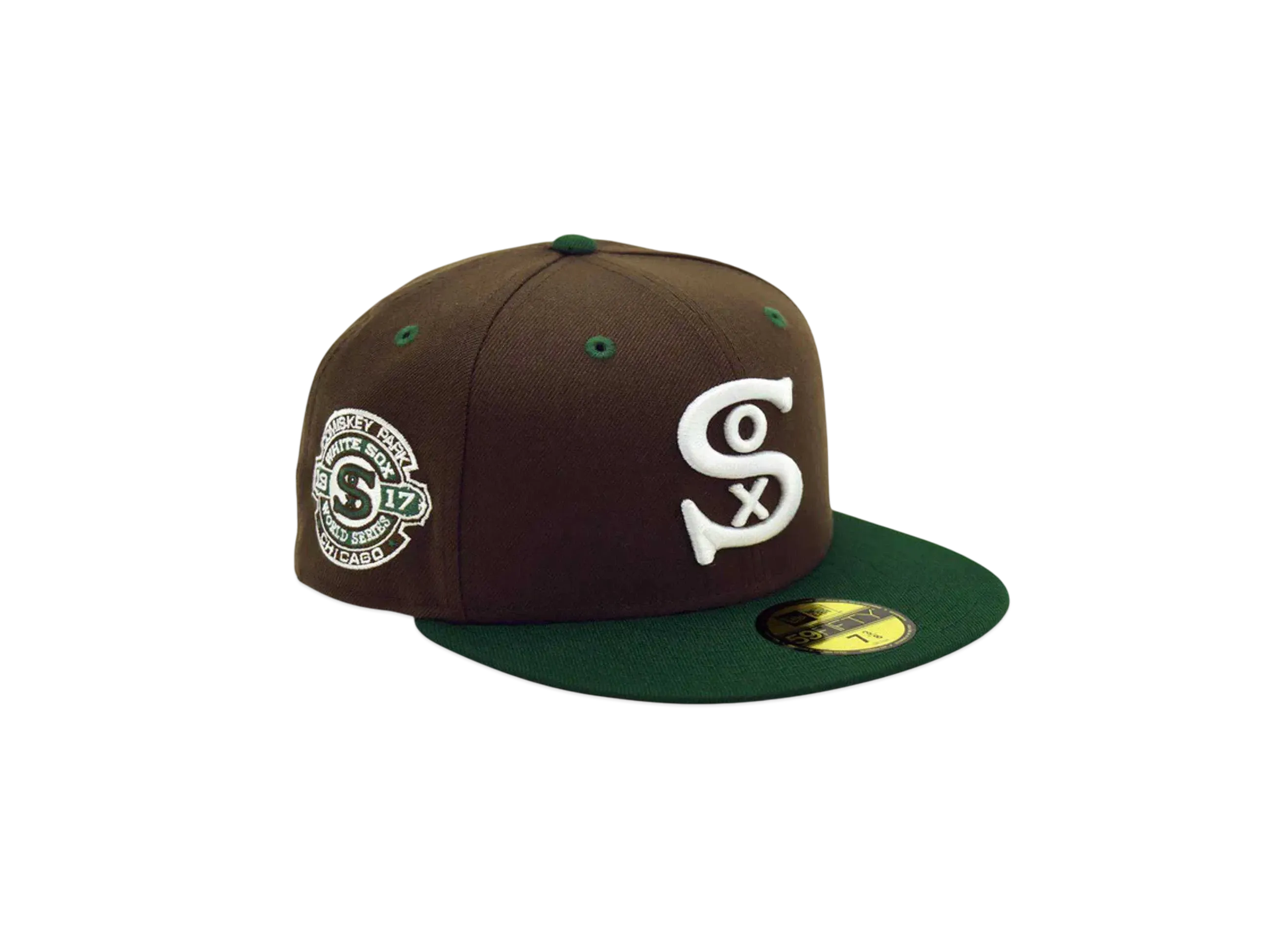 NEW ERA x THE CAP 'deep forest' 59Fifty Chicago White Sox "Walnut/Dark Green"