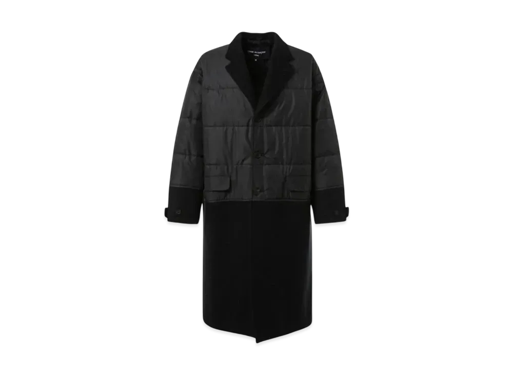 COMME des GARCONS HOMME 24FW Last Delivery Wool Cashmere Beaver x Ester Lip Cloth Coat "Black/Black"
