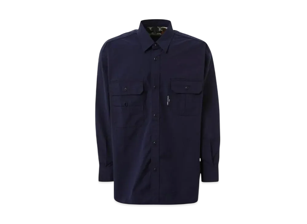 COMME des GARCONS HOMME 24FW Last Delivery Solotex Ester Taffeta Shirt "Navy"