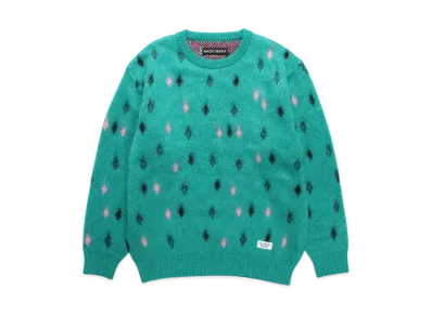 WACKO MARIA Diamond Heavy Mohair Knit Sweater "Green"