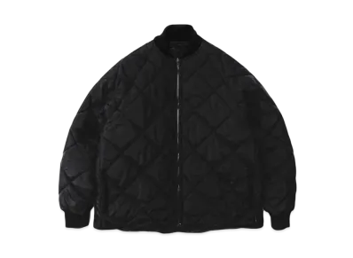 BEAMS x LAVENHAM Reversible Quilted Bomber "Black/Black"