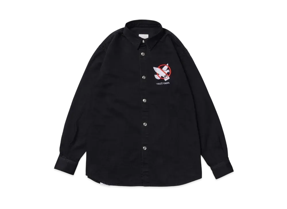 VAULTROOM Peaceful Denim Shirt Jacket "Black"