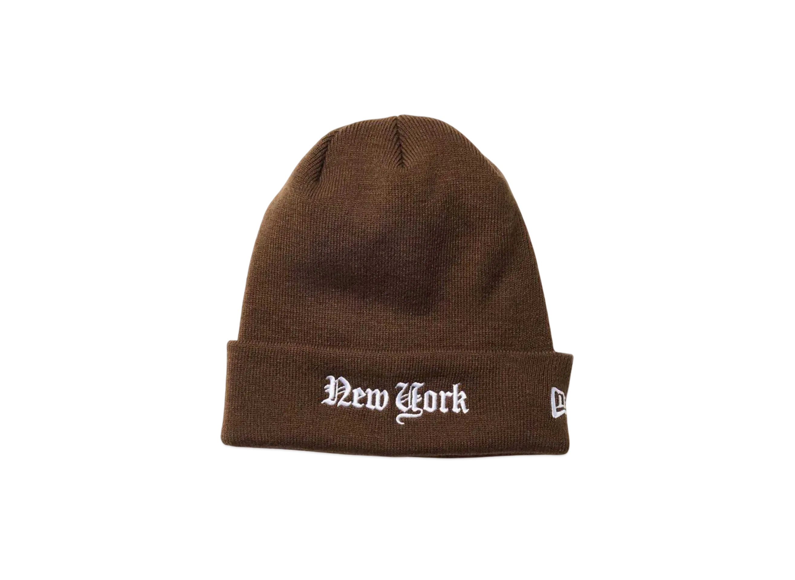 NEW ERA Basic Cuff Knit Old English New York "Brown"