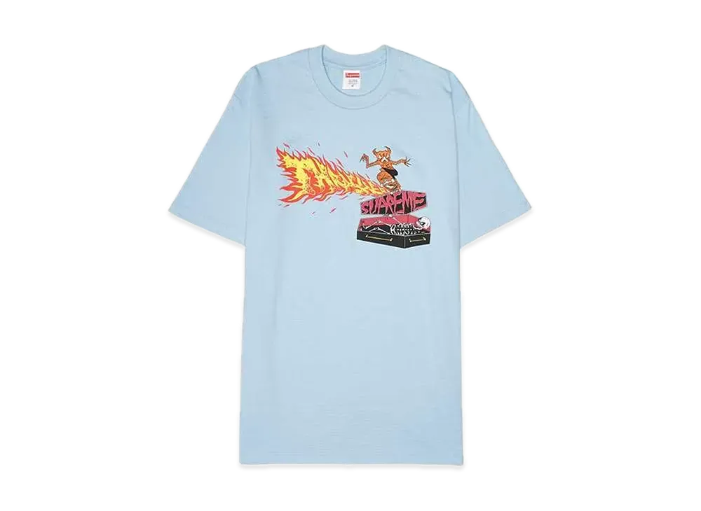 Supreme x Thrasher Back Tail Tee "Powder Blue"