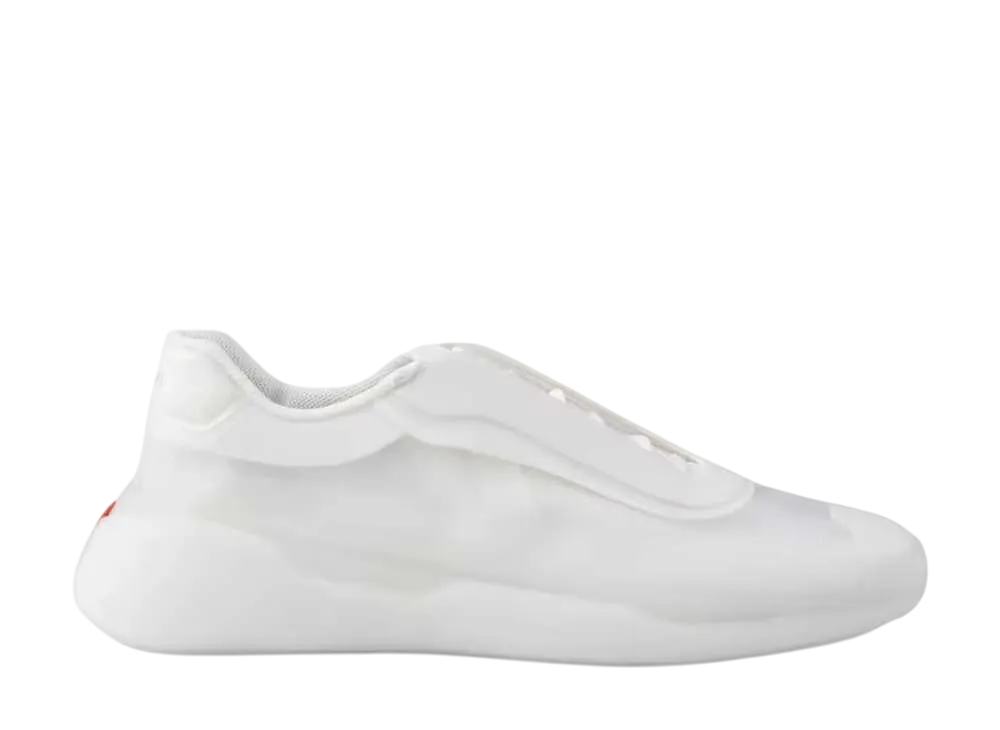 PRADA America's Cup Re-Nylon and Bike Fabric Sneakers "White"