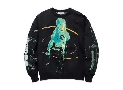 GHOST IN THE SHELL/攻殻機動隊 x F-LAGSTUF-F "GHOST IN THE SHELL"SWEATER "BLACK"