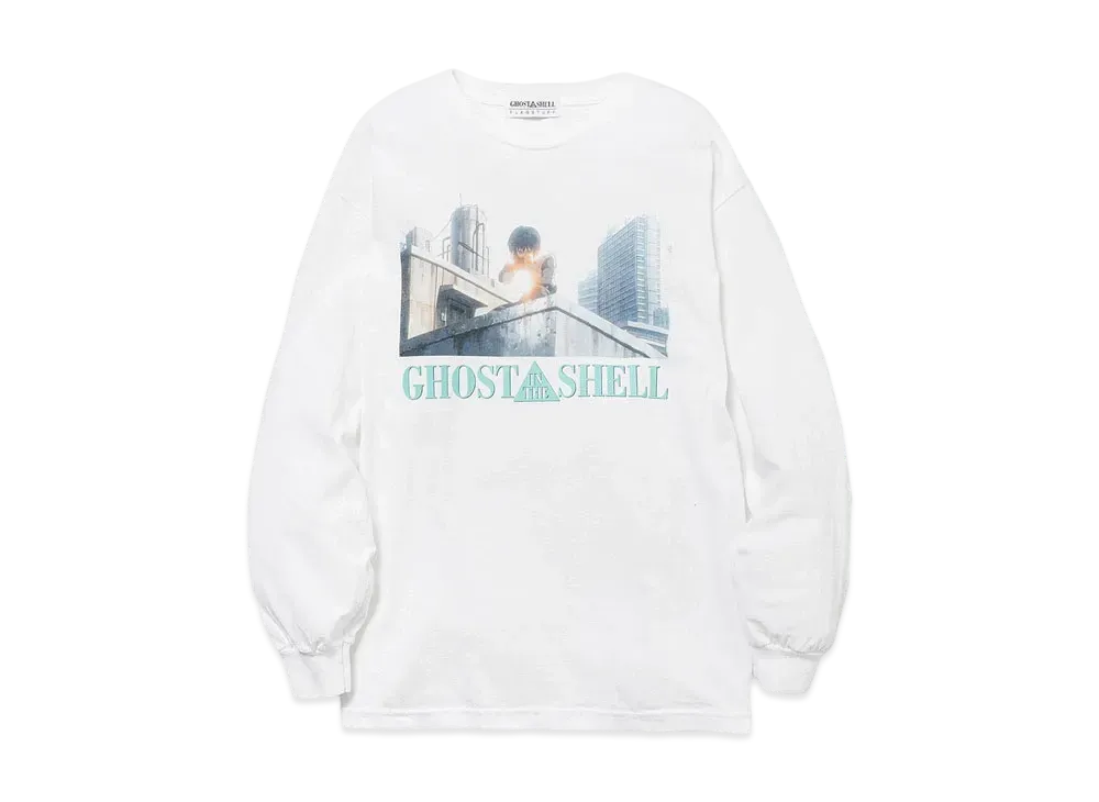 GHOST IN THE SHELL/攻殻機動隊 x F-LAGSTUF-F "KUSANAGI"LS TEE3 "WHITE"