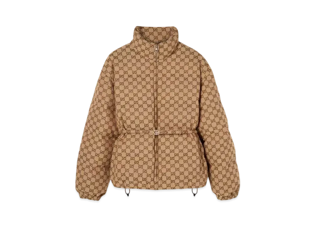GUCCI GG Canvas Bomber Jackets "Camel/Ebony"