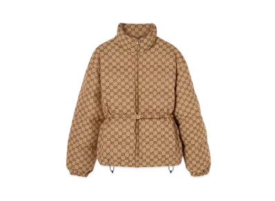 GUCCI GG Canvas Bomber Jackets "Camel/Ebony"