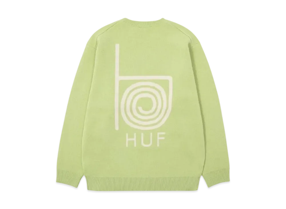 HUF Winter 24 Modal Sweater "Pistachio"