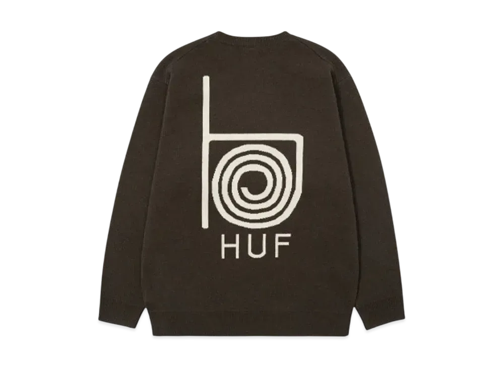 HUF Winter 24 Modal Sweater "Espresso"