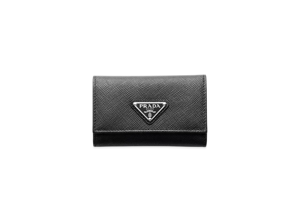 PRADA Saffiano Leather Key Case "Black"