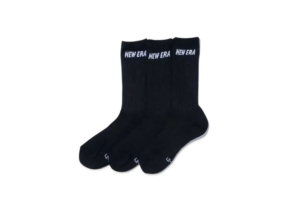 NEW ERA Socks Crew 3 Pair "Black"