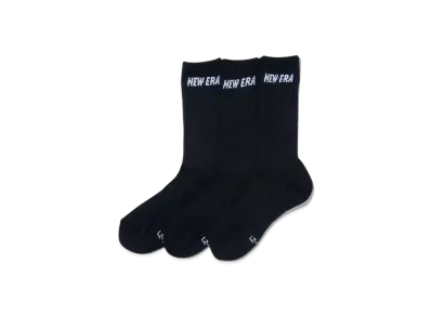 NEW ERA Socks Crew 3 Pair "Black"