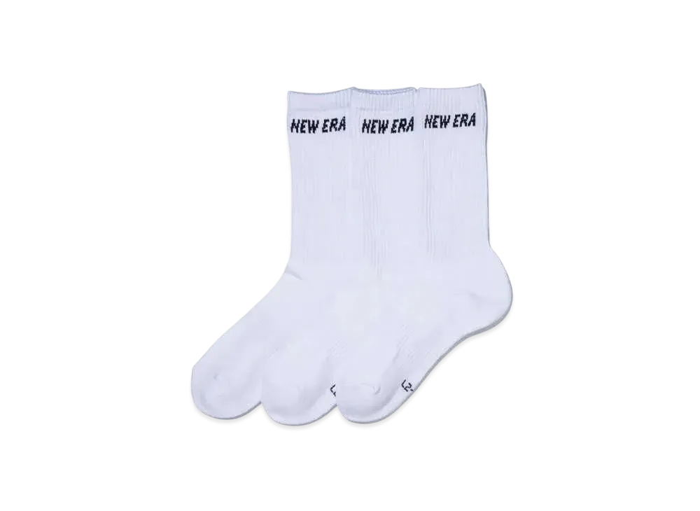 NEW ERA Socks Crew 3 Pair "White"