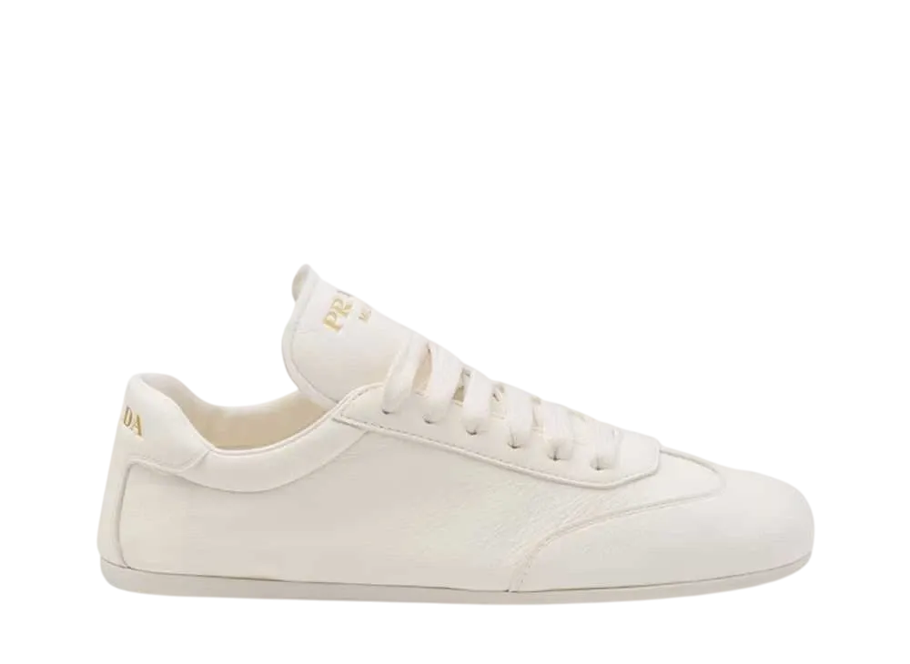 PRADA Women's Leather Sneakers "Ivory"