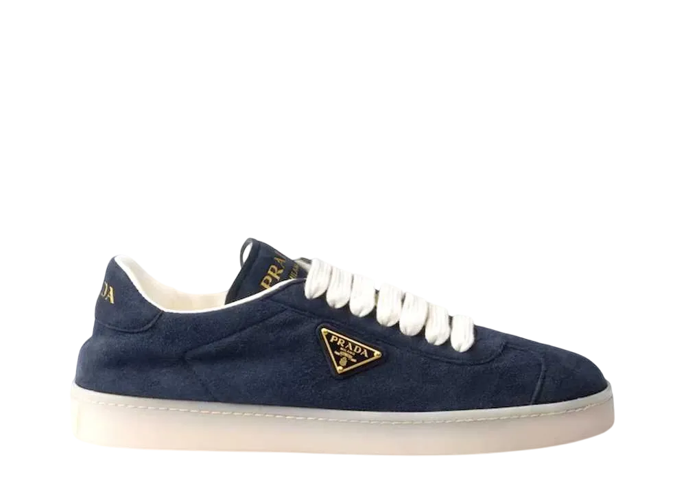 PRADA Women's Suede Sneakers "Navy"
