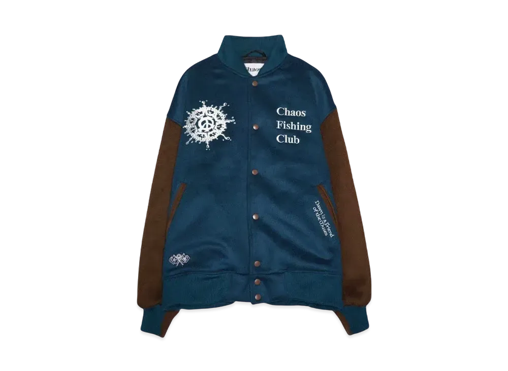 SAYHELLO Stadium Team Jacket "BLUE/BROWN"