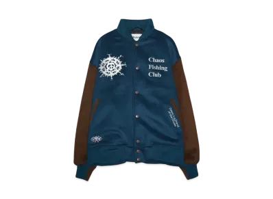 SAYHELLO Stadium Team Jacket "BLUE/BROWN"