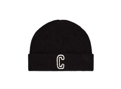 CELINE Initial Beanie In Ribbed Wool "Black"