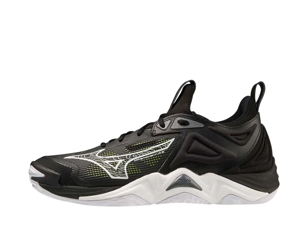 ミズノ ウエーブモーメンタム3 "ブラック/ホワイト/グリーン"