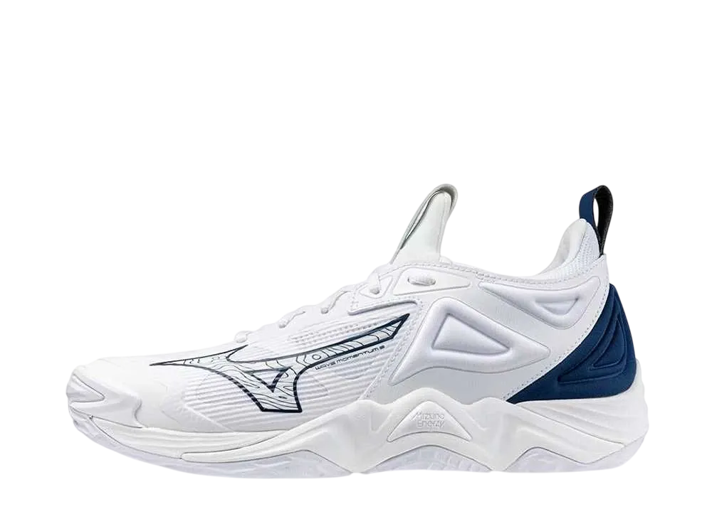ミズノ ウエーブモーメンタム3 "ホワイト/ネイビー"